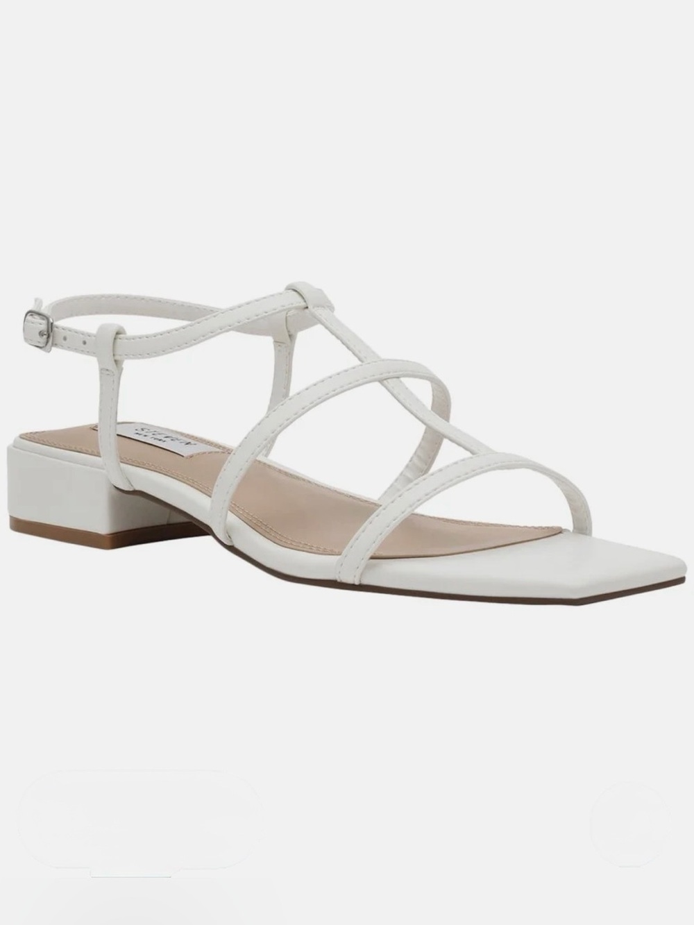 Steven by Steven Madden Hapi Sandal, White, Size 8